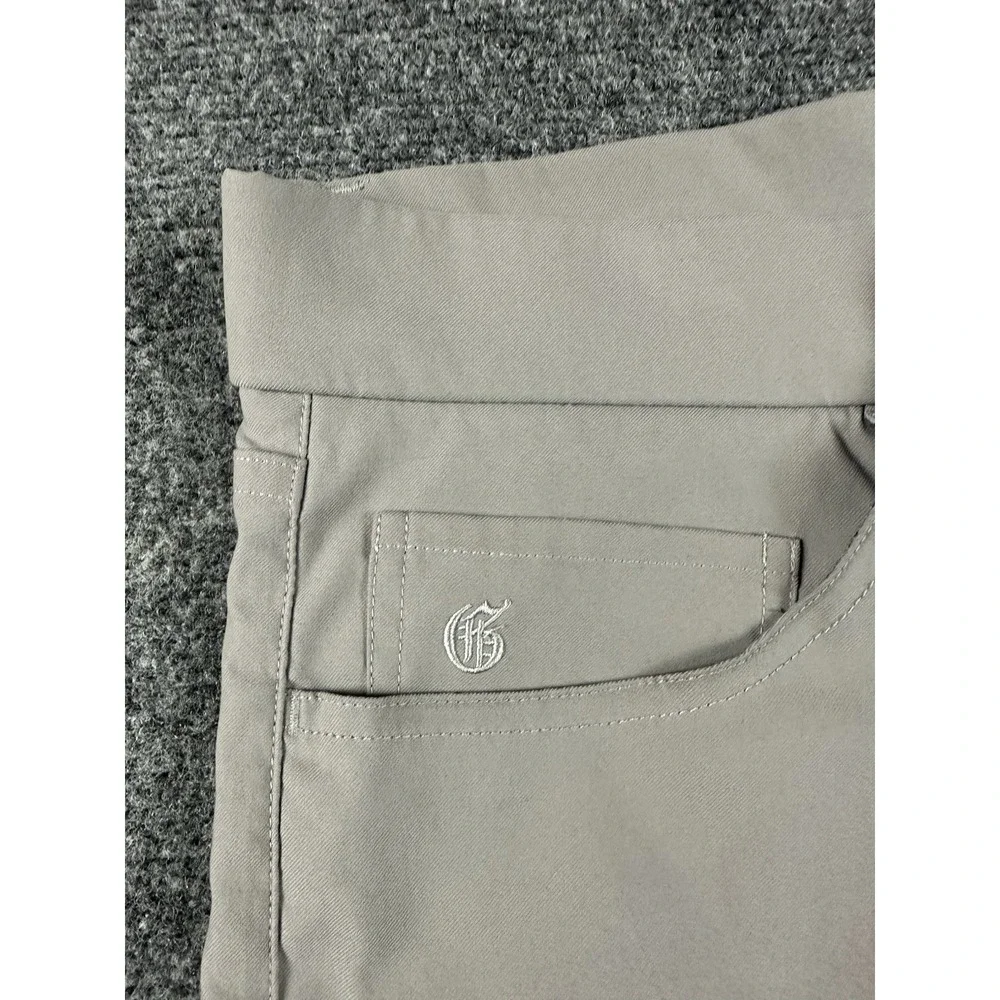 Greyson Pants 33x32 Gray Stretch Golf Trousers Five Pocket Wolf Performance